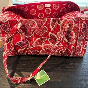 Vera Bradley Red Paisley Large Duffel Bag